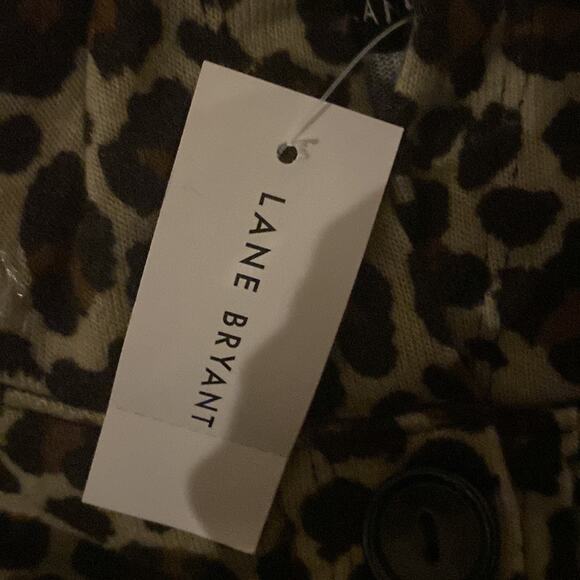 Lane Bryant leopard print hooded poncho - Picture 6 of 7